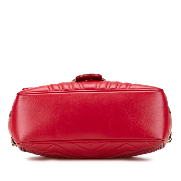 Pre-Loved Gucci Small GG Marmont Matelasse Leather Sylvie Top Handle Satchel - Picture 3 of 10